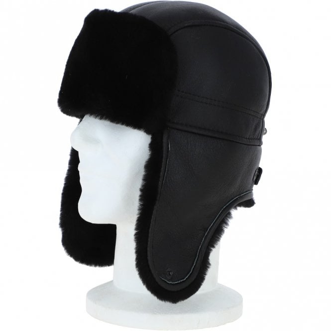 Ashwood Leather Classic Russian Style Sheepskin Hat Black/blk: Vladimir