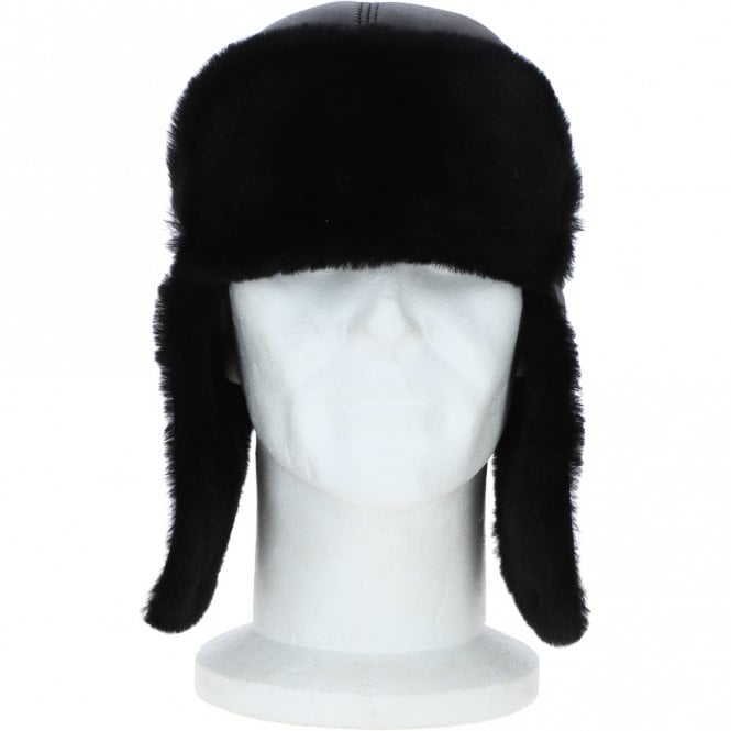 ashwood leather Classic Russian Style Sheepskin Hat Black/blk: Vladimir