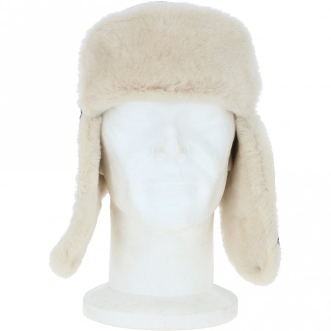 ashwood leather Classic Russian Style Sheepskin Hat Brown/white: Vladimir