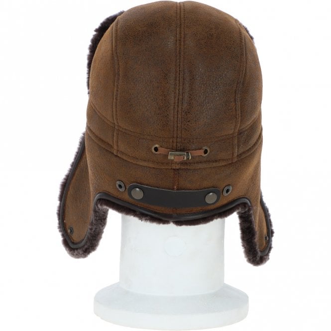 Ashwood Leather Classic Russian Style Sheepskin Hat Tobacco: Vladimir