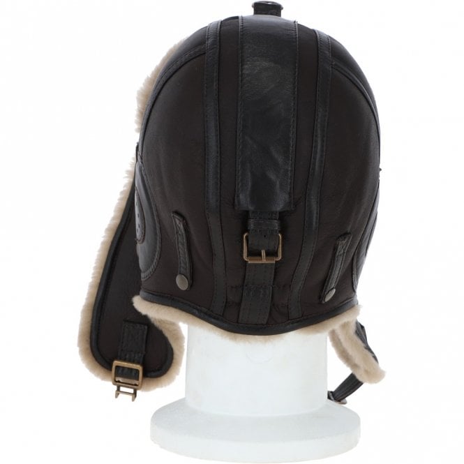 Ashwood Leather Classic Sheepskin Leather Pilot Hat Ginger : Belmont