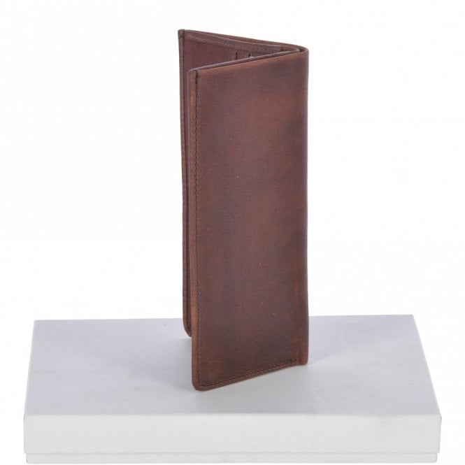 Ashwood Leather Cow Waxy Large Leather Classic 8 Card Bill-Fold Wallet Tan : 1558