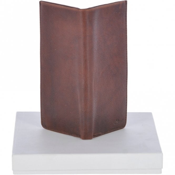 Ashwood Leather Cow Waxy Large Leather Classic 8 Card Bill-Fold Wallet Tan : 1558