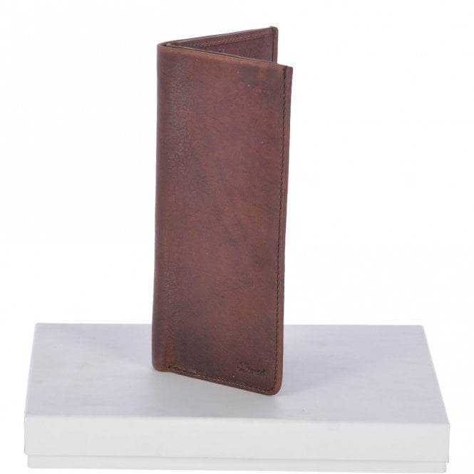 Ashwood Leather Cow Waxy Large Leather Classic 8 Card Bill-Fold Wallet Tan : 1558