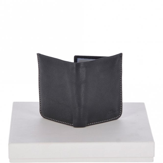 Ashwood Leather Cow Waxy Leather Classic 2 Card Double ID Coins & Bill-Fold Wallet Black : 1555