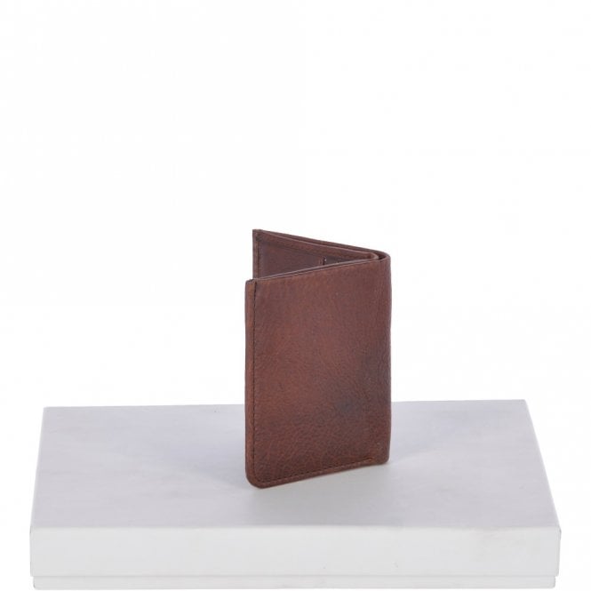 Ashwood Leather Cow Waxy Leather Classic 6 Card Bill-Fold Wallet Tan: 1556