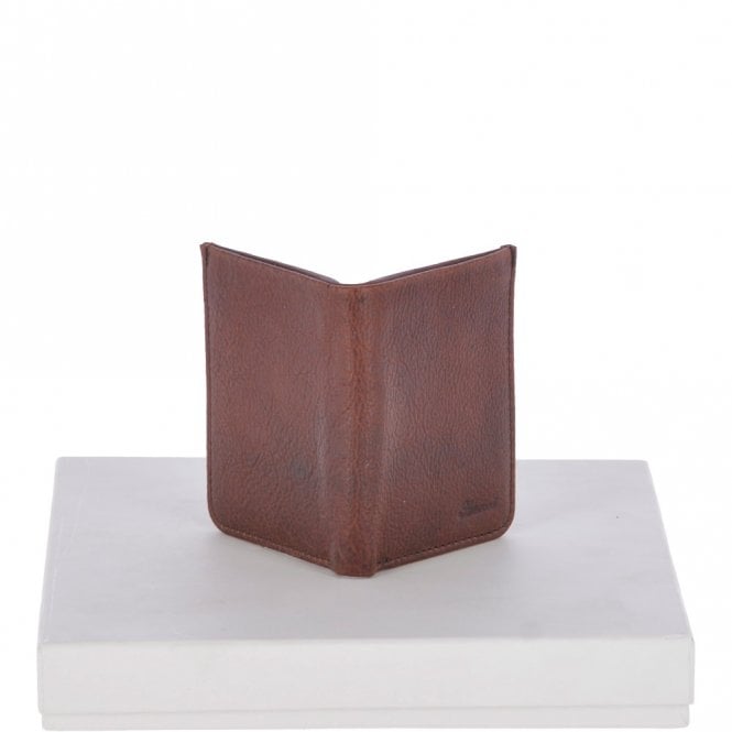 Ashwood Leather Cow Waxy Leather Classic 6 Card Bill-Fold Wallet Tan: 1556