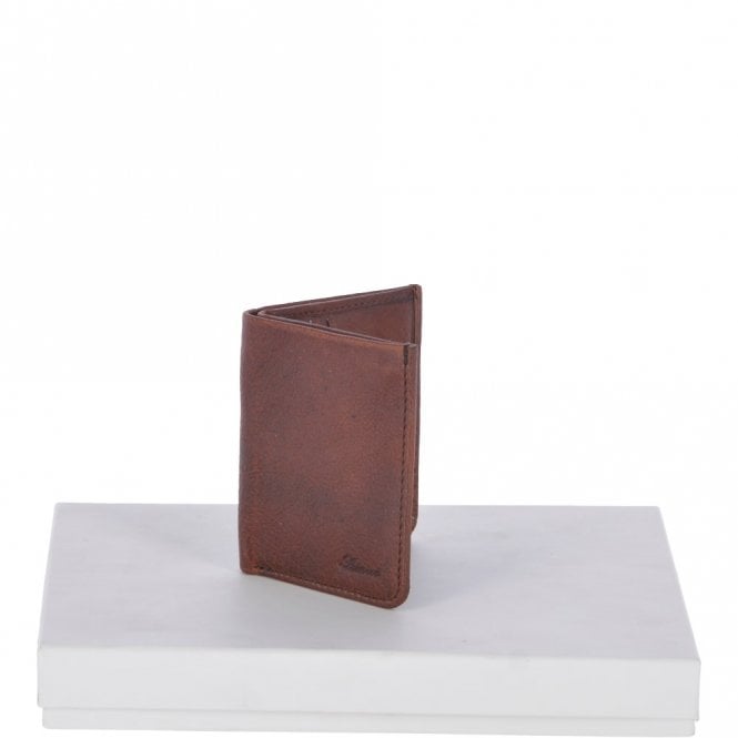Ashwood Leather Cow Waxy Leather Classic 6 Card Bill-Fold Wallet Tan: 1556