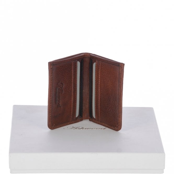 ashwood leather Cow Waxy Leather Classic 6 Card Bill-Fold Wallet Tan: 1556 ashwood leather Cow Waxy Leather Classic 6 Card Bill-Fold Wallet Tan: 1556