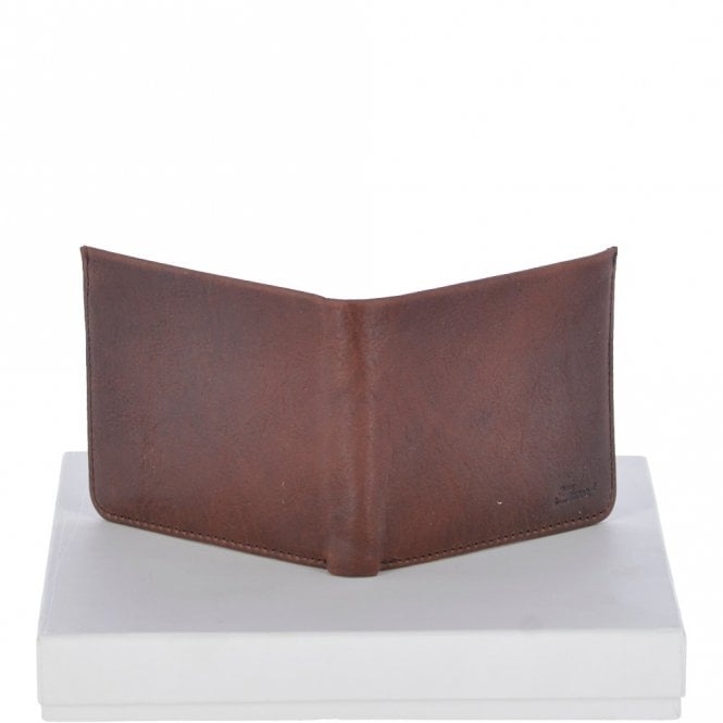 Ashwood Leather Cow Waxy Leather Classic 8 Card Bill-Fold Wallet Tan : 1551