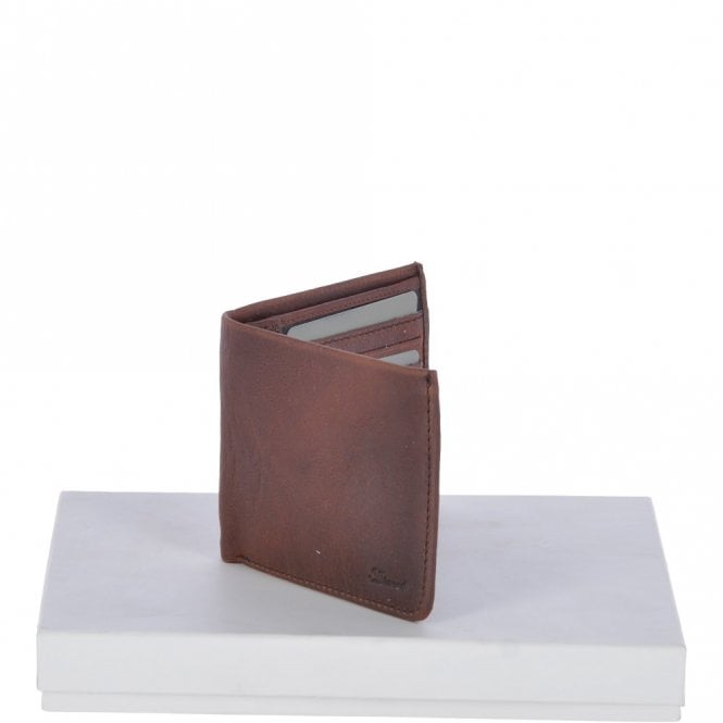 Ashwood Leather Cow Waxy Leather Classic 8 Card Bill-Fold Wallet Tan : 1551