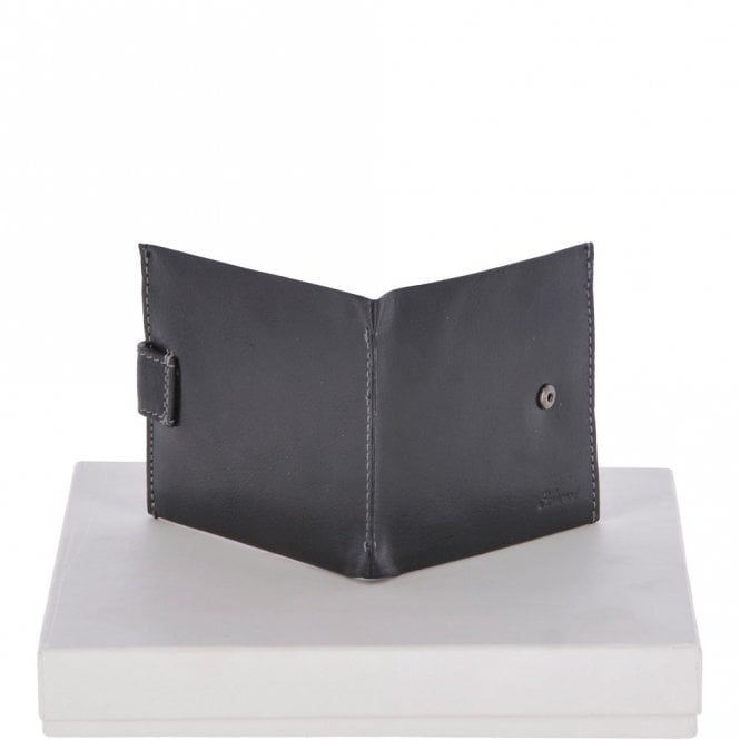 Ashwood Leather Crumble 3 Card ID & Bill Fold Tab Wallet Black/crum: 1419 C