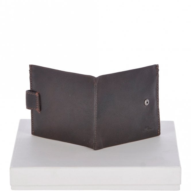 Ashwood Leather Crumble 3 Card ID & Bill Fold Tab Wallet Brown/crum: 1419 C