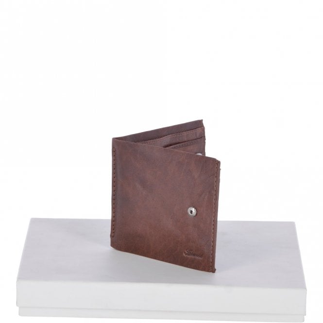 Ashwood Leather Crumble 3 Card ID & Bill Fold Tab Wallet Tan/crum: 1419 C