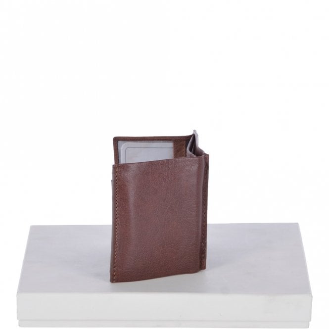 Ashwood Leather Crumble 4 Card ID & Coins Bill Fold Wallet Tan : 1417 C