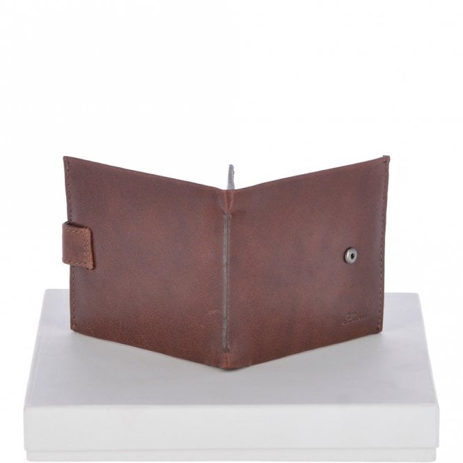 Ashwood Leather Crumble 8 Card ID & Coins Bill Fold Tab Wallet Tan/crum : 1411 C