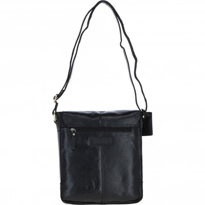 Ashwood Leather Elegant Ashwood Leather Unisex Crossbody Bag Black: G-19