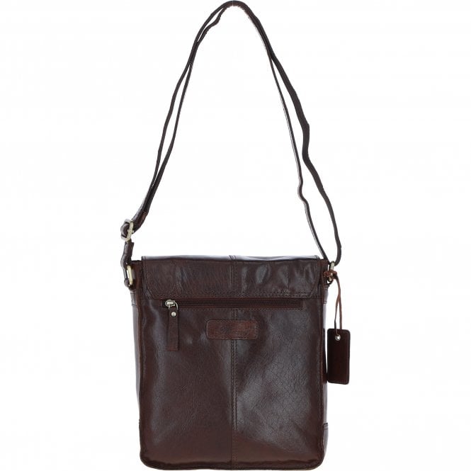Ashwood Leather Elegant Ashwood Leather Unisex Crossbody Bag Brandy: G-19