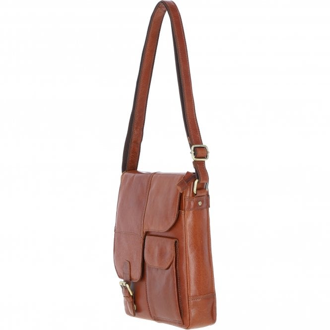 Ashwood Leather Elegant Ashwood Leather Unisex Crossbody Bag Honey: G-19