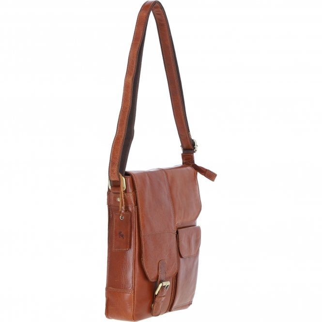 Ashwood Leather Elegant Ashwood Leather Unisex Crossbody Bag Honey: G-19