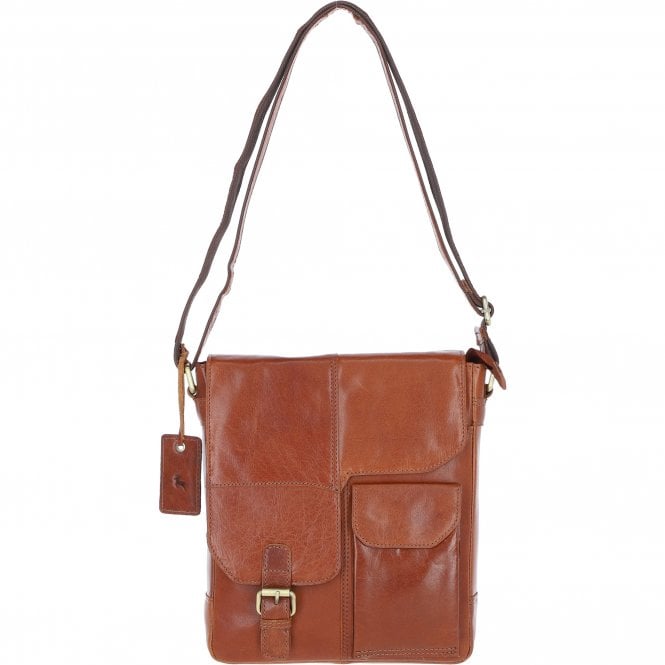 ashwood leather Elegant Ashwood Leather Unisex Crossbody Bag Honey: G-19