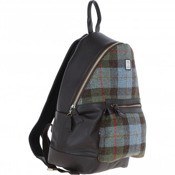 Ashwood Leather Exquisite Ashwood Leather X Harris Tweed Large Rucksack Brown/Mcload: TW-43-01-BM