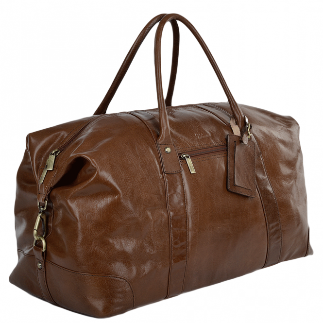 Ashwood Leather Extra Large Vegetable Tanned Leather Travel Holdall Chestnut : Lewis