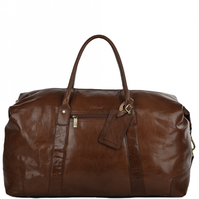 ashwood leather Extra Large Vegetable Tanned Leather Travel Holdall Chestnut : Lewis