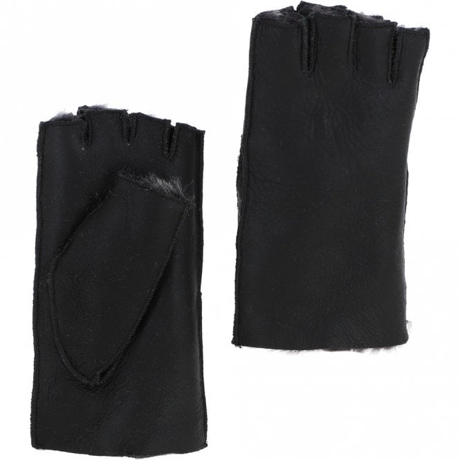 ashwood leather Extra Slim Sheepskin Leather Fingerless Glove Black/brissa: Logan