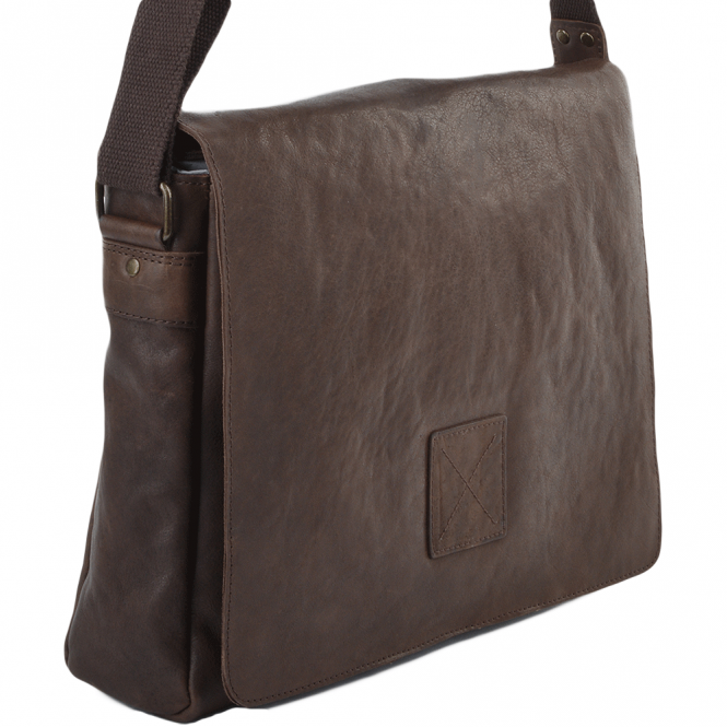 Ashwood Leather Five Pocket Carry All Leather Messenger Bag Brown/wash : Pedro