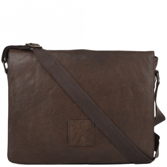 ashwood leather Five Pocket Carry All Leather Messenger Bag Brown/wash : Pedro