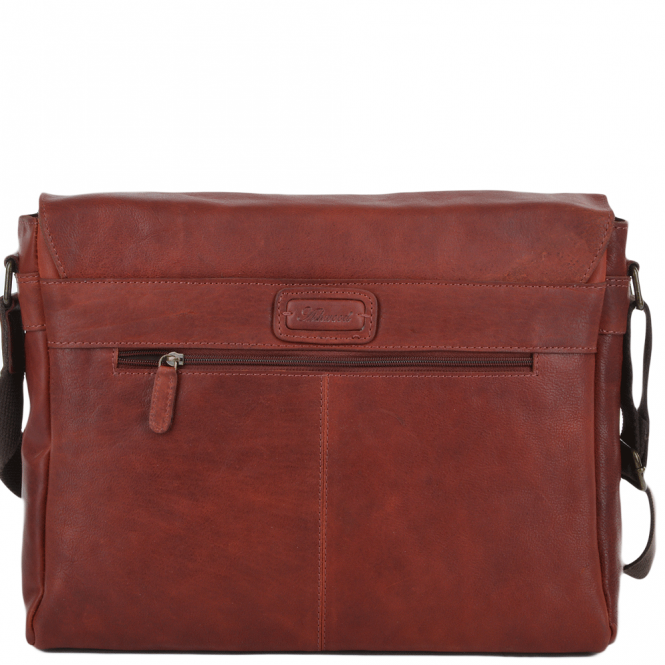 Ashwood Leather Five Pocket Carry All Leather Messenger Bag Cognac : Pedro
