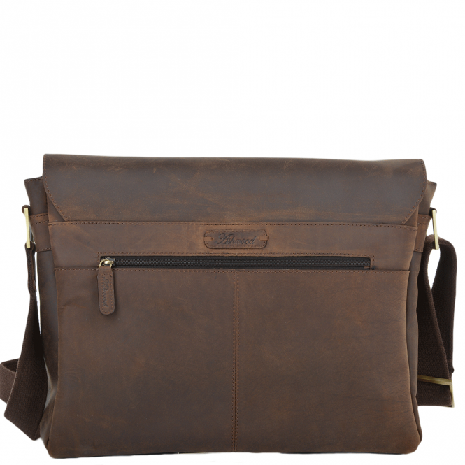 Ashwood Leather Five Pocket Carry All Leather Messenger Bag Mud/mud : Pedro