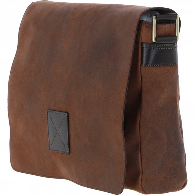 Ashwood Leather Five Pocket Carry All Leather Messenger Bag Oily Brown : Peter