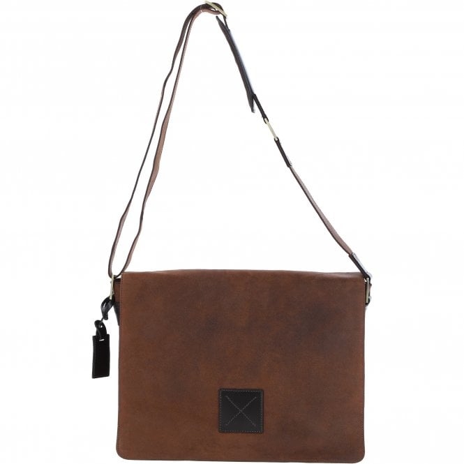 ashwood leather Five Pocket Carry All Leather Messenger Bag Oily Brown : Peter