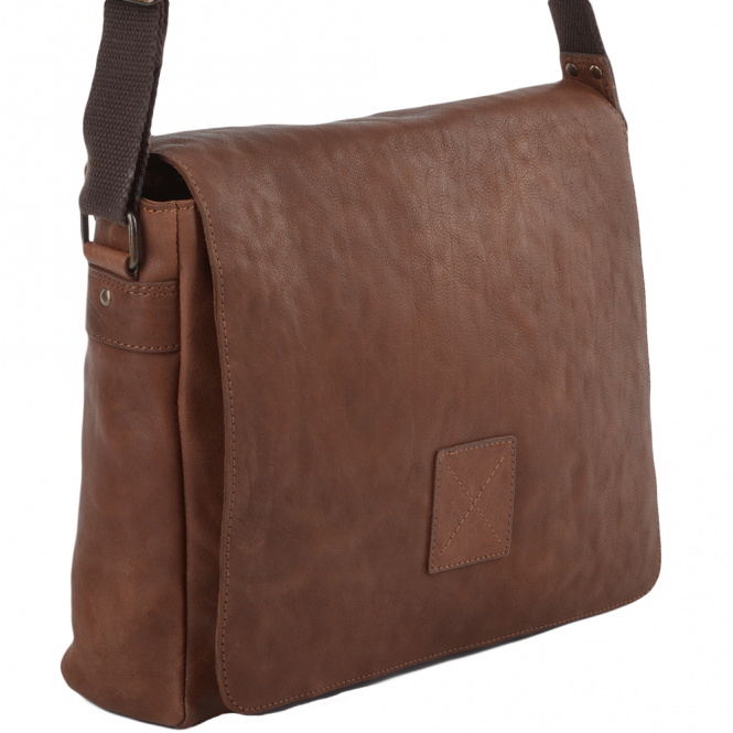 Ashwood Leather Five Pocket Carry All Leather Messenger Bag Tan/col : Pedro