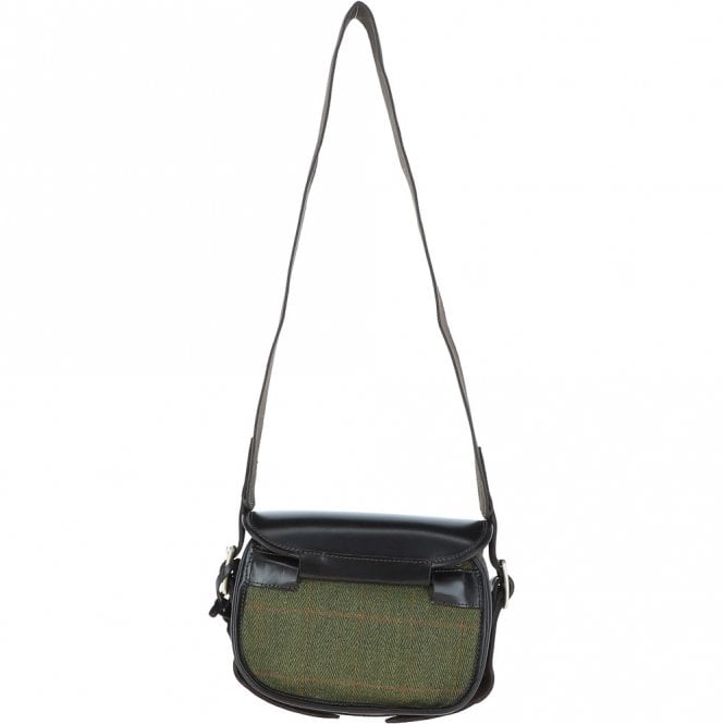 Ashwood Leather Heritage Handcrafted 100 Capacity Leather & Tweed Cartridge Bag: Madox