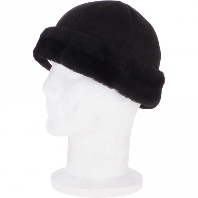 Ashwood Leather Ladies Luxury Sheepskin Hat Black : Cahira