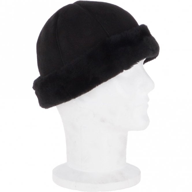 Ashwood Leather Ladies Luxury Sheepskin Hat Black : Cahira