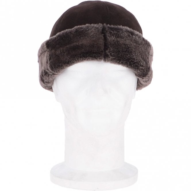 ashwood leather Ladies Luxury Sheepskin Hat Mid Brown: Cahira