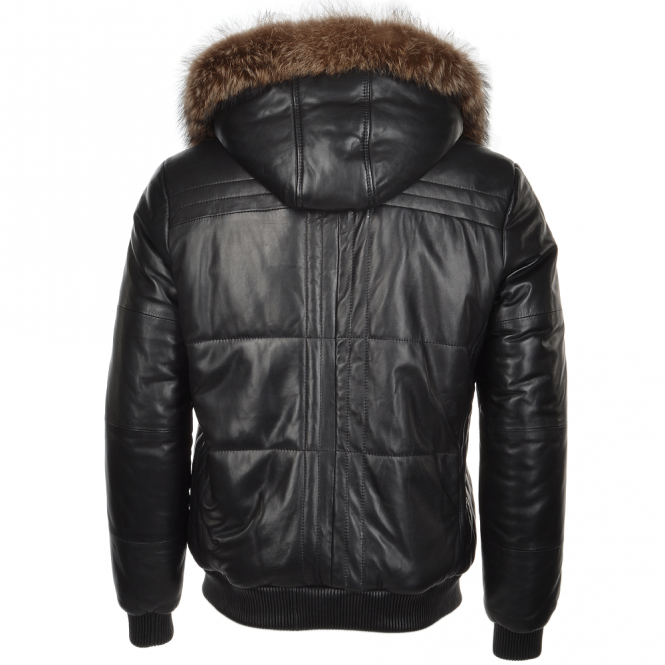 Ashwood Leather Lambskin Leather And Sheepskin Lined Hooded Jacket : Odin