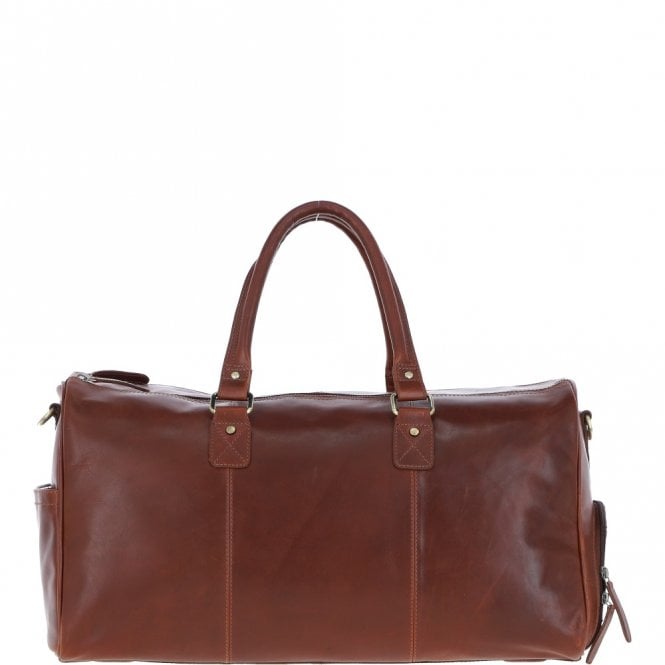 Ashwood Leather Large Leather Holdall Chestnut: K-48