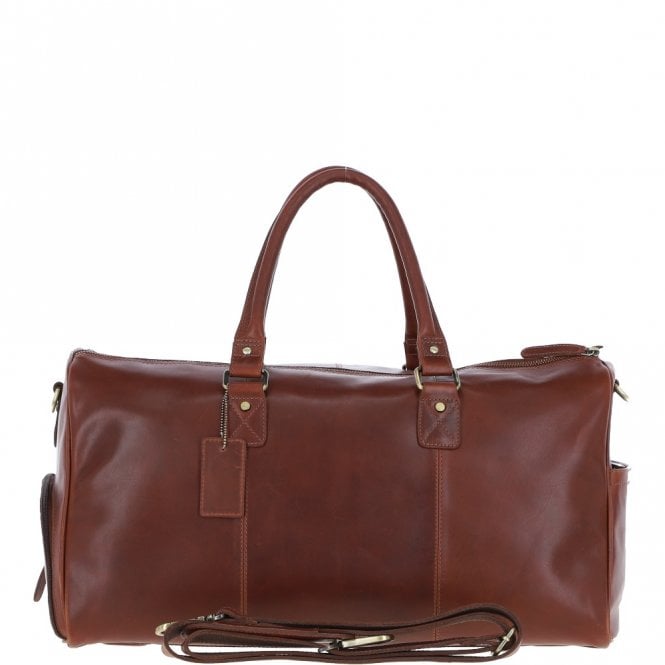 ashwood leather Large Leather Holdall Chestnut: K-48