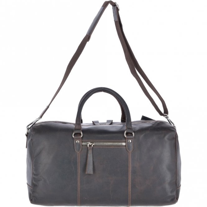 Ashwood Leather Large Leather Oily Hunter Holdall Brown : 1666