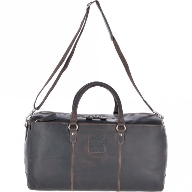 ashwood leather Large Leather Oily Hunter Holdall Brown : 1666