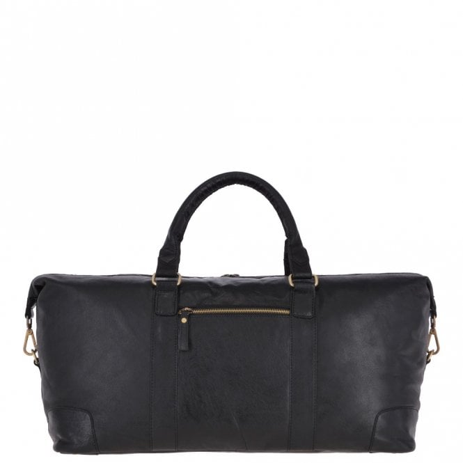 Ashwood Leather Large Leather Vintage Holdall Black : G-36