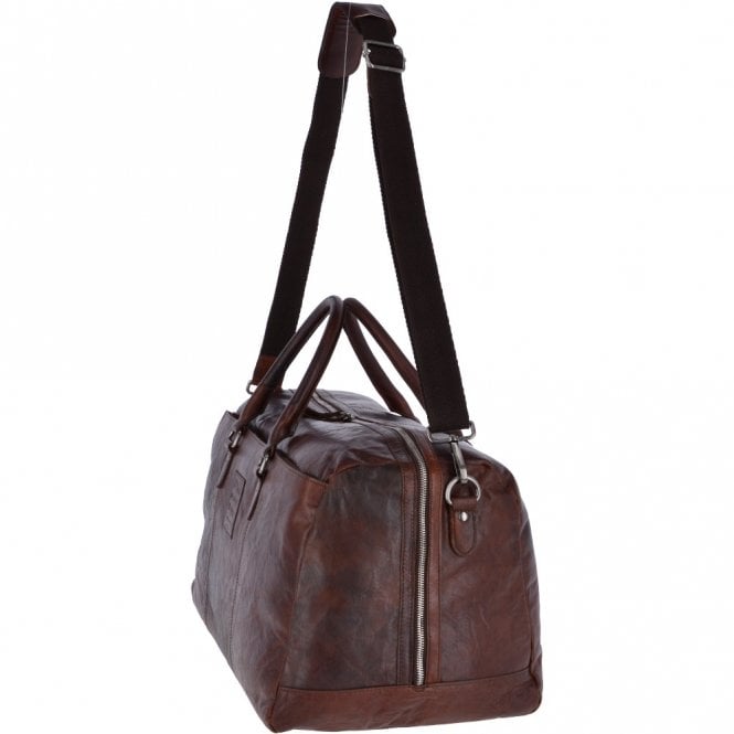 Ashwood Leather Large Leather Vintage Holdall Brandy : F-87