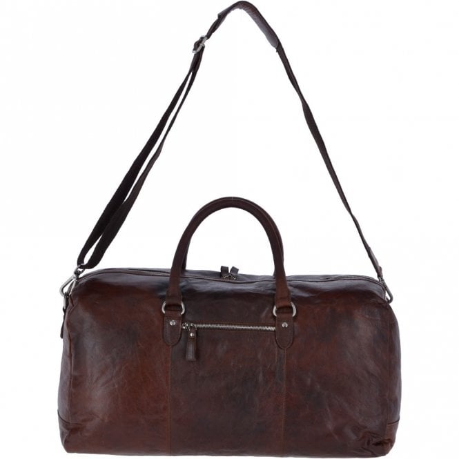Ashwood Leather Large Leather Vintage Holdall Brandy : F-87