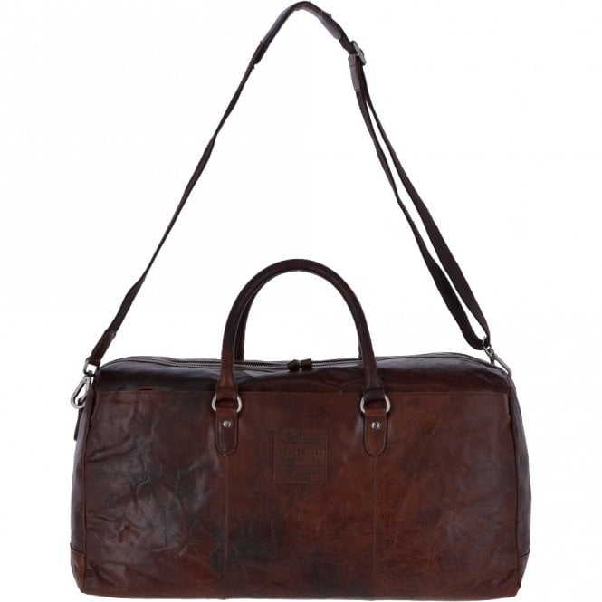 ashwood leather Large Leather Vintage Holdall Brandy : F-87 ashwood leather Large Leather Vintage Holdall Brandy : F-87