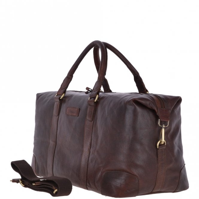 Ashwood Leather Large Leather Vintage Holdall Brandy : G-36